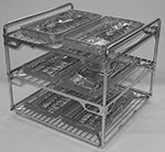 Three level vision manifold rack